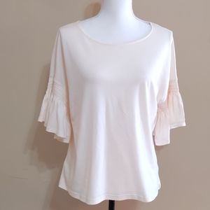 14 T.H & Union Peach Bell Sleeve Top